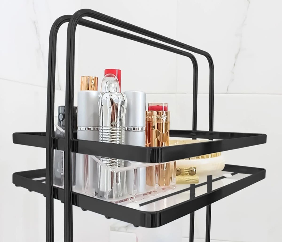 Estantería de baño negro de Leroy Merlin