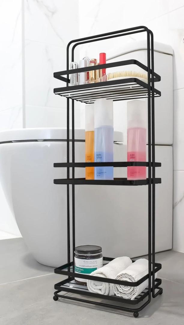 Estantería de baño negro de Leroy Merlin