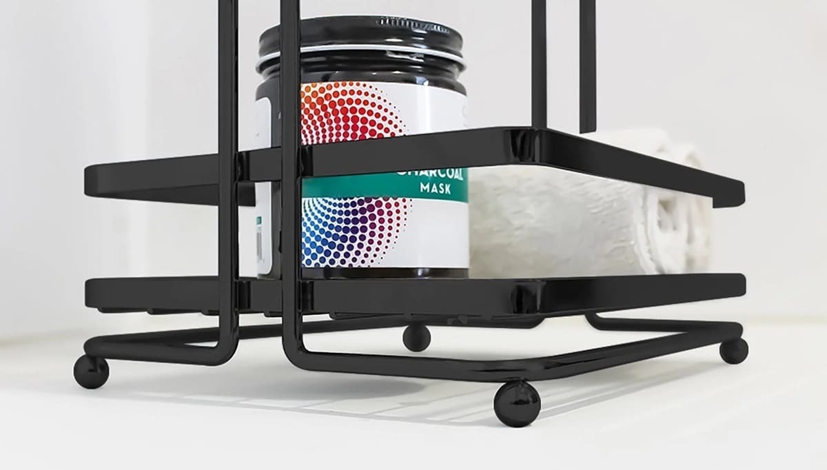 Estantería de baño negro de Leroy Merlin