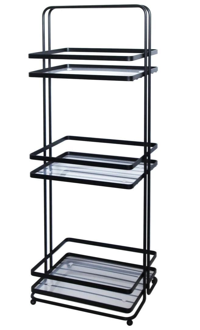 Estantería de baño negro de Leroy Merlin