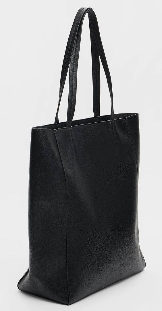 Bolso shopper XXL básico negro de Stradivarius