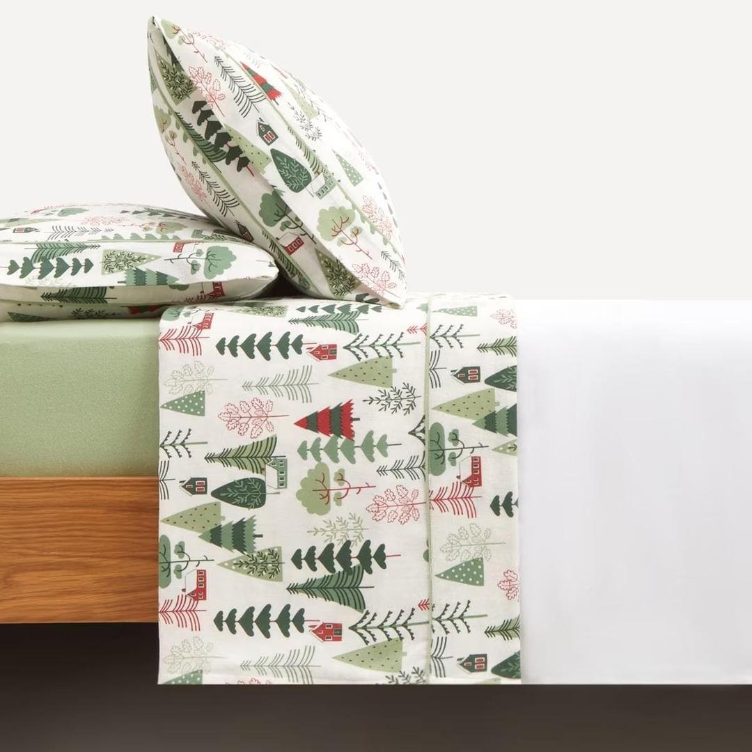 Juego de sábanas con bajera de franela Skog