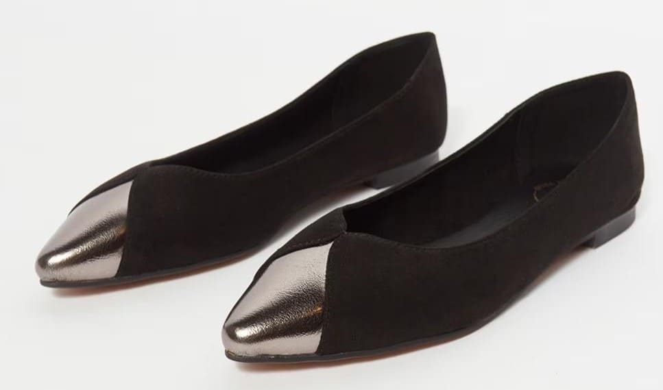 Bailarinas planas de puntera metalizada Sfera