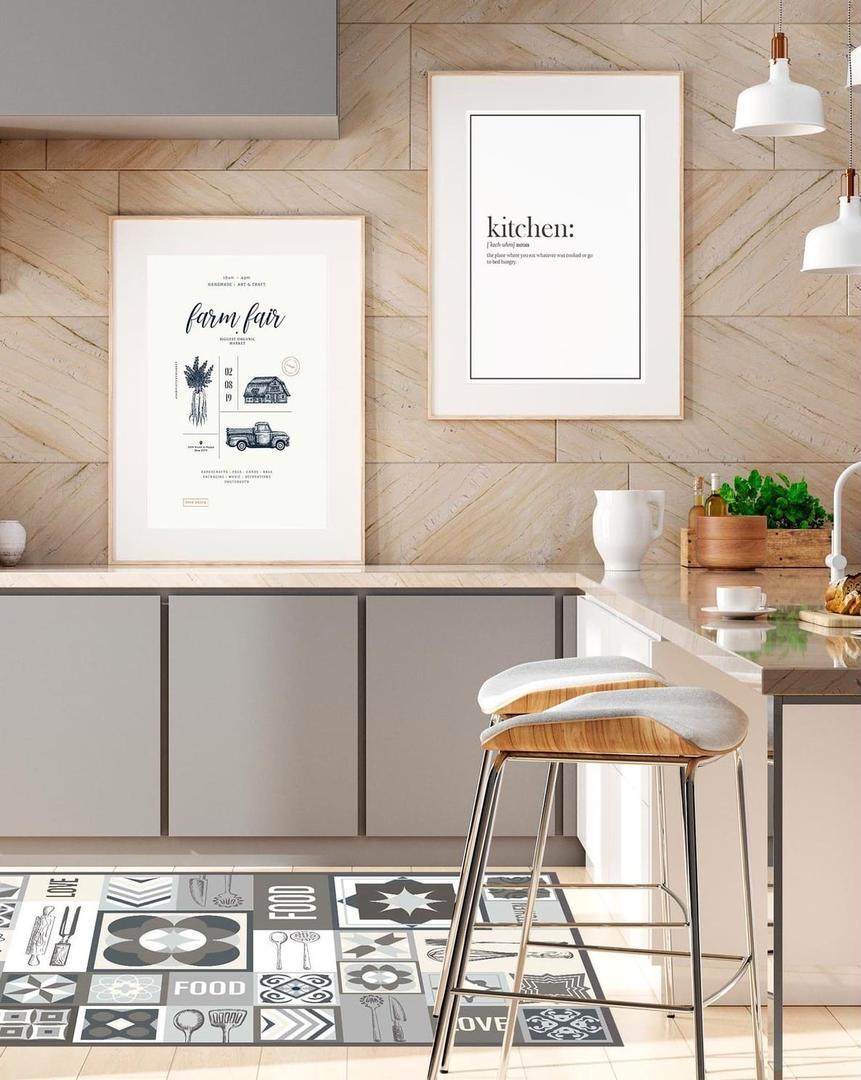 Alfombra vinílica de cocina