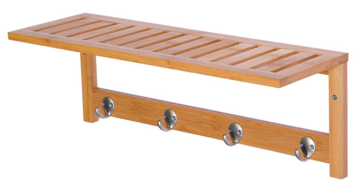 Perchero de pared de bambú Homcom