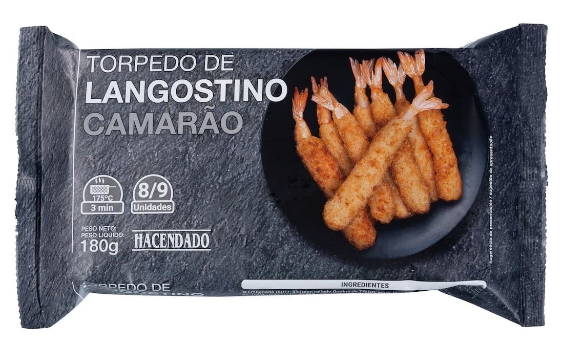 Torpedos de langostino Hacendado ultracongelados