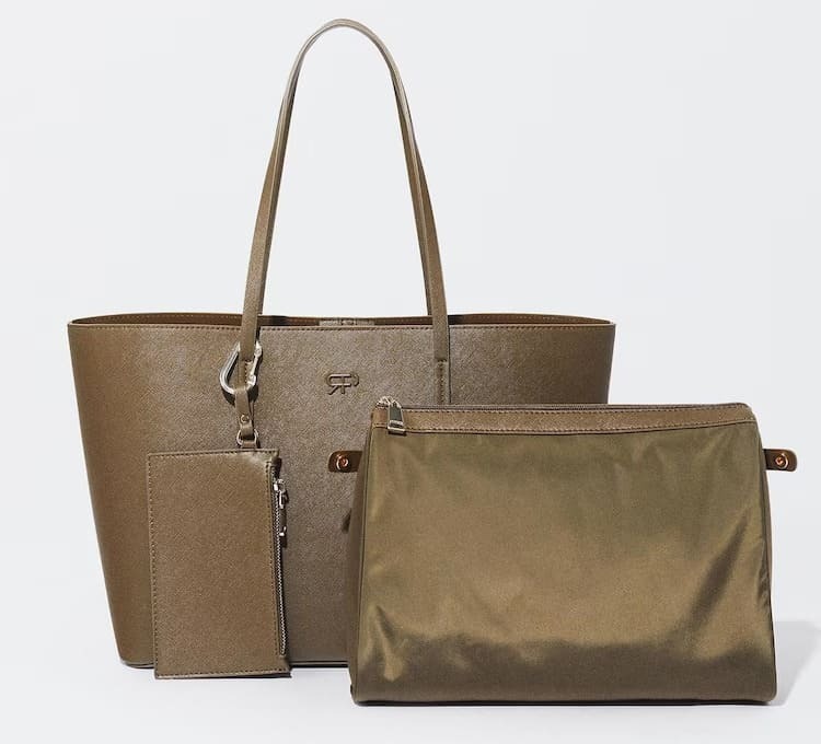 Bolso de hombro estilo shopper con bolsito incluido y cierre de botón en liso de Parfois en El Corte Inglés