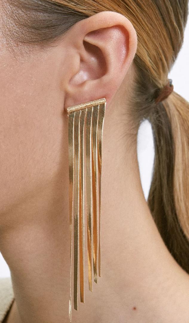 Pendientes largos dorados de Parfois