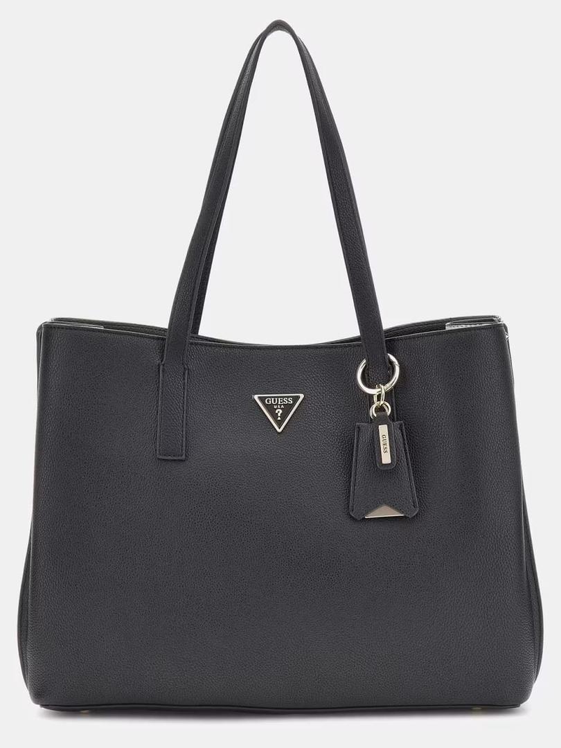 Bolso shopper meridian con triángulo con logo de Guess