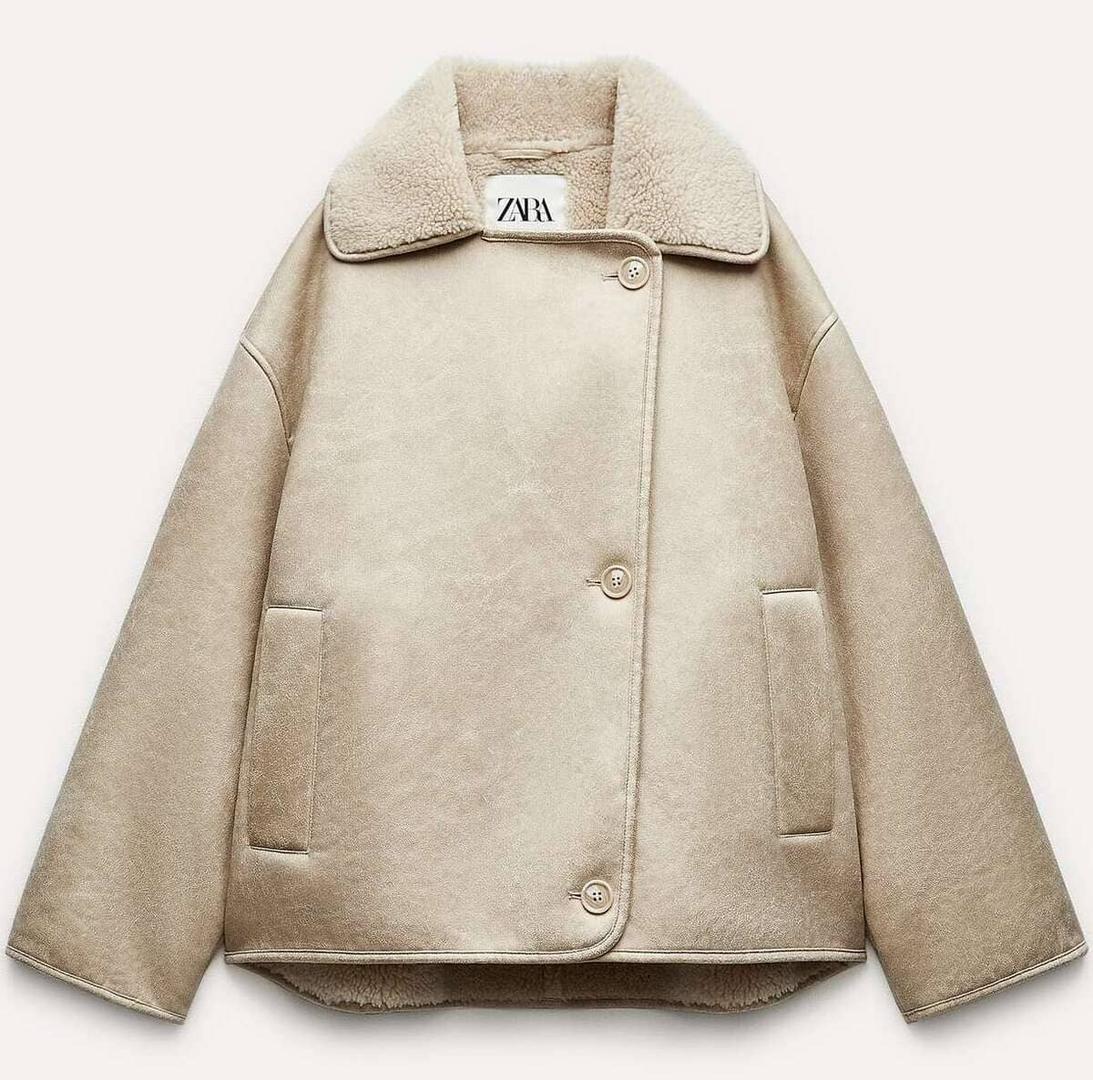 Chaqueta cazadora relaxed doble faz ZW Collection de Zara