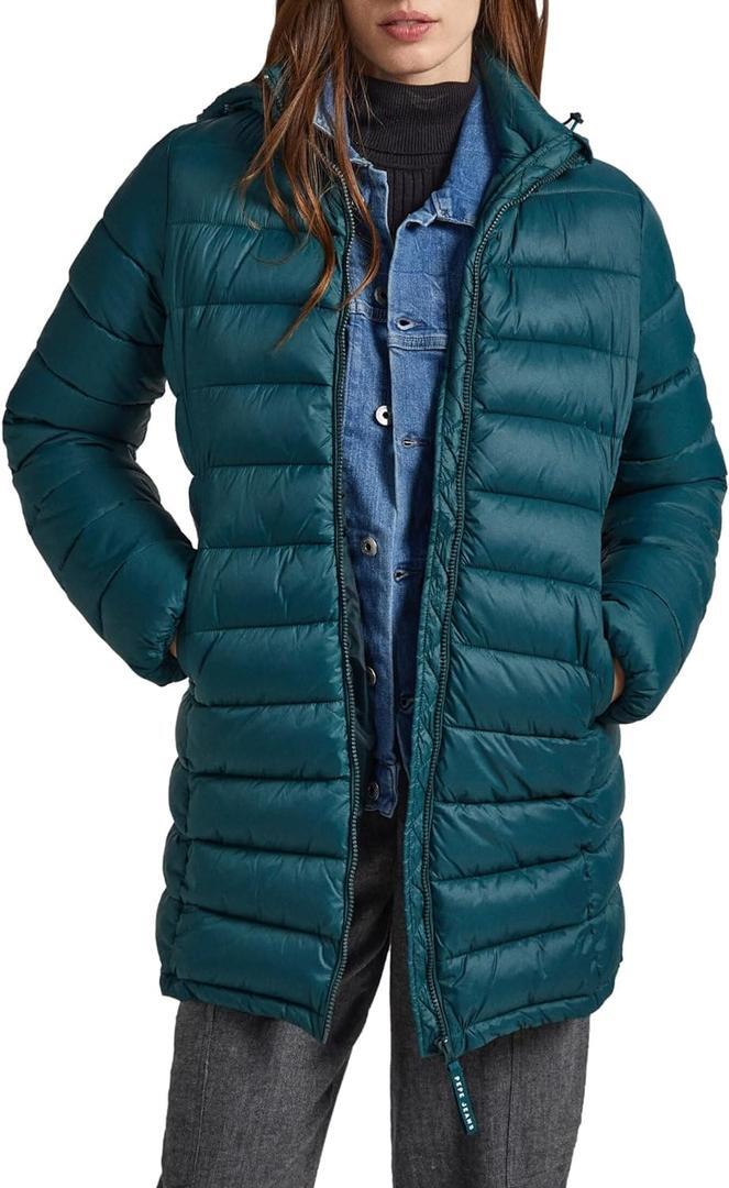 Chaqueta acolchada Pepe Jeans Maddie Long Puffer Jacket para mujer en Amazon