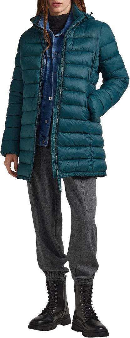 Chaqueta acolchada Pepe Jeans Maddie Long Puffer Jacket para mujer en Amazon