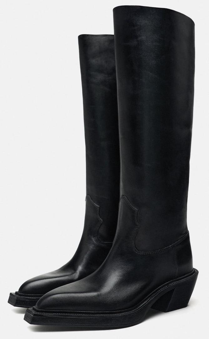 Botas cowboy modernas de piel