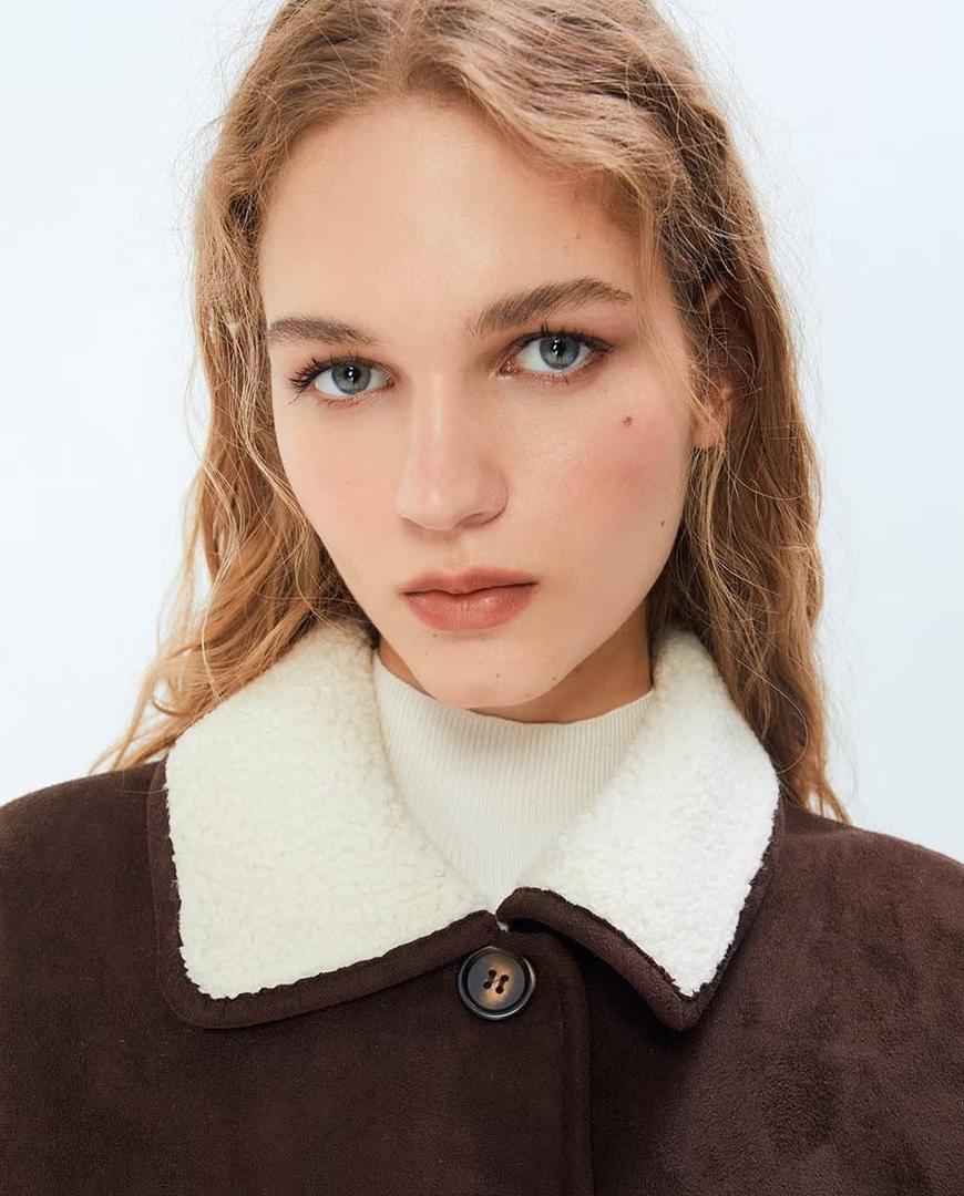 Abrigo de doble faz con cuello de solapa de Sfera en El Corte Inglés