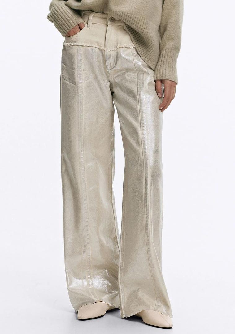 Pantalón vaquero metalizado de Parfois