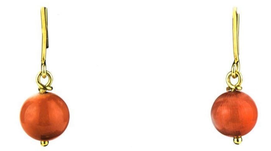 Pendientes corales bañados en oro de ley de 18 kt de Carrefour