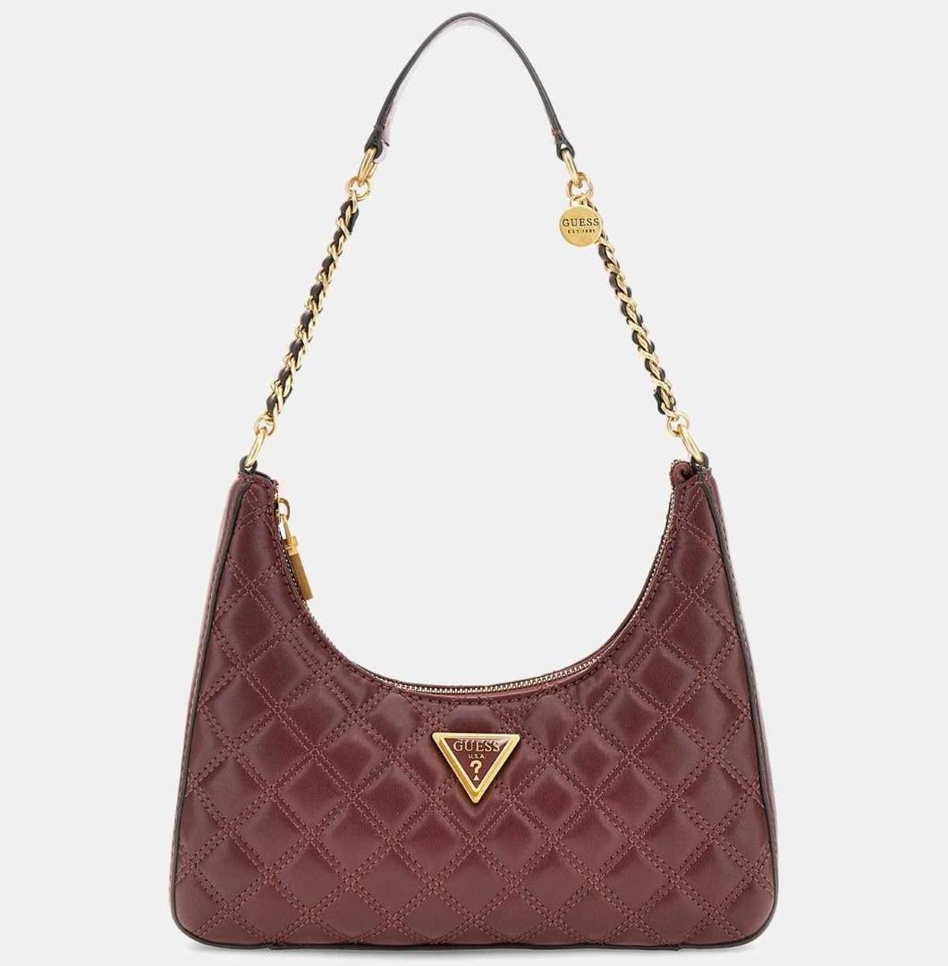 Bolso al hombro giully pespunteado de Guess