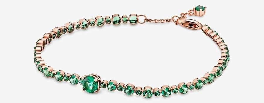 Pulsera Brillos Azules y Transparentes Cierre Deslizante