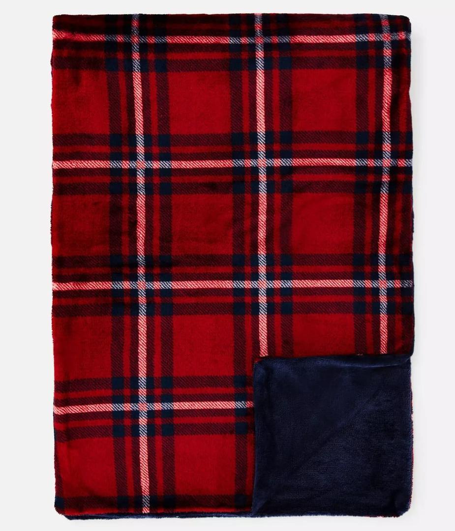 Set de funda nórdica doble de felpa a cuadros de Primark