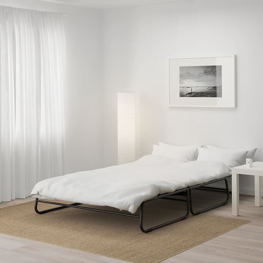 HAMMARN Sofá cama Knisa gris oscuro y negro de 120 cm en Ikea