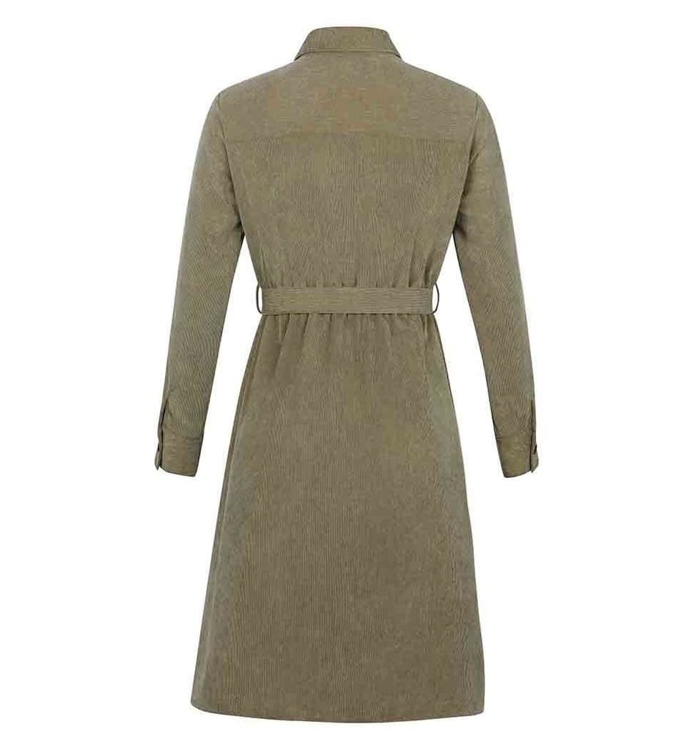 Vestido de pana con cinturón desmontable para mujer de Lidl