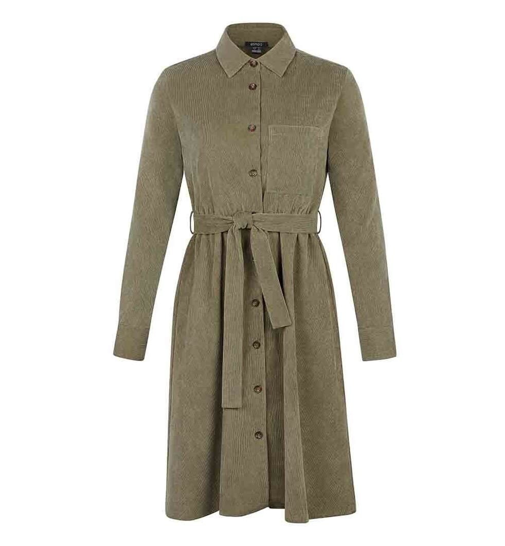 Vestido de pana con cinturón desmontable para mujer de Lidl