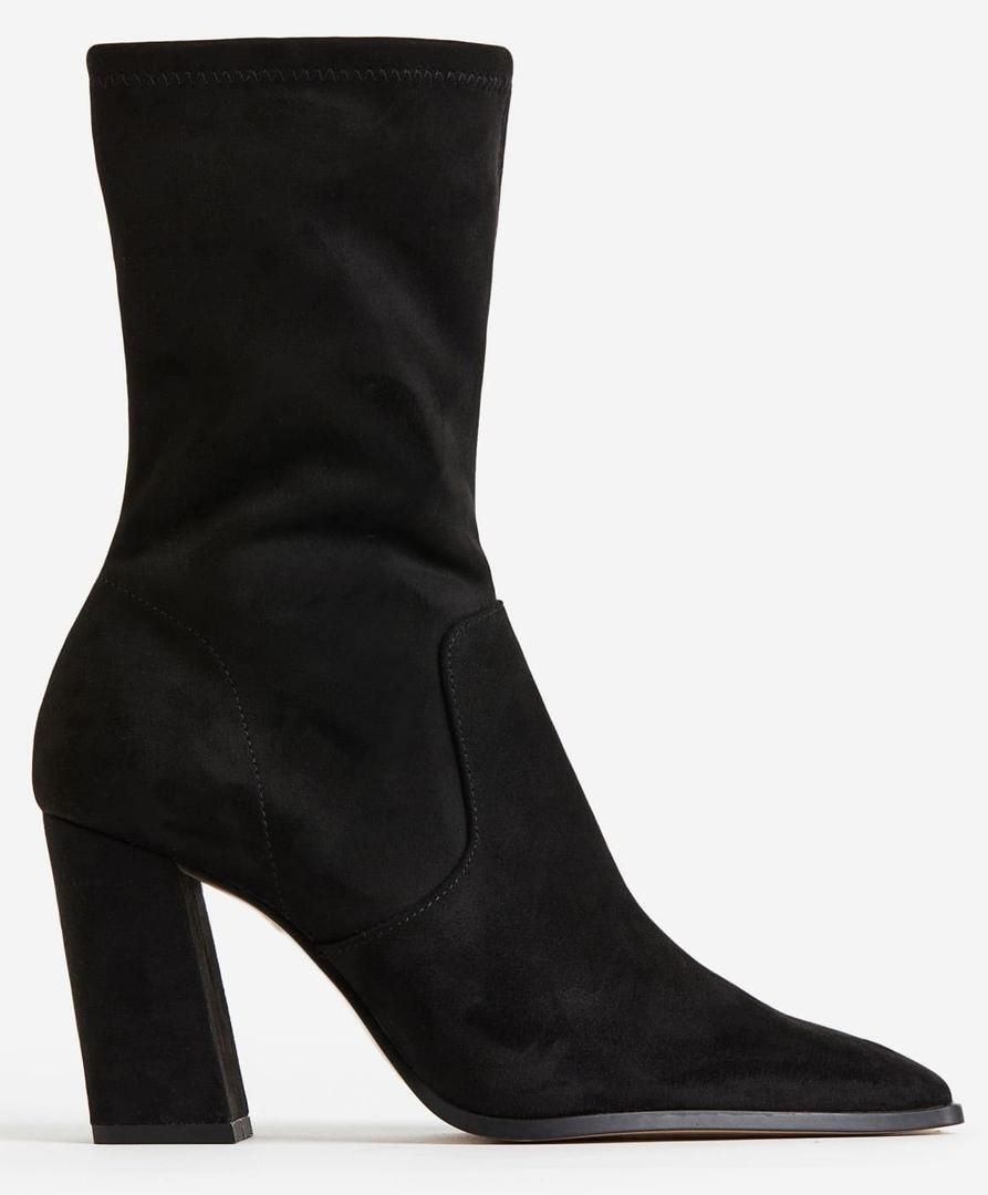 Botines de tacón tipo calcetín