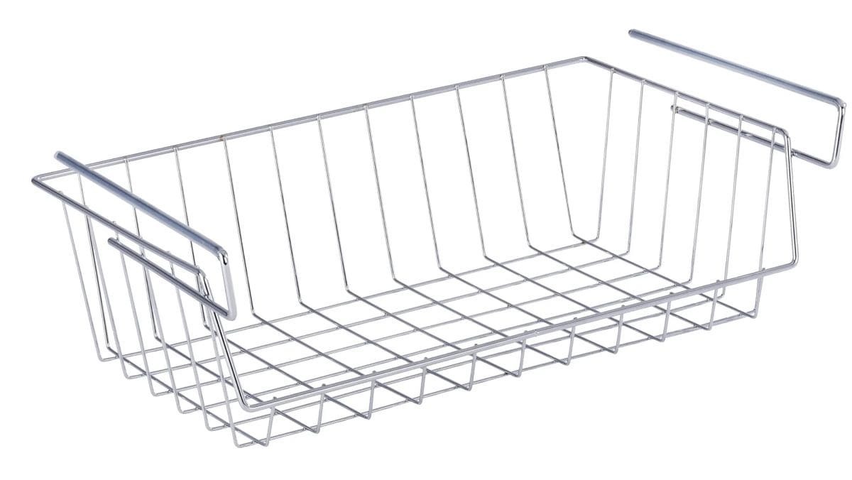 Cesto organizador de cromo brillante
