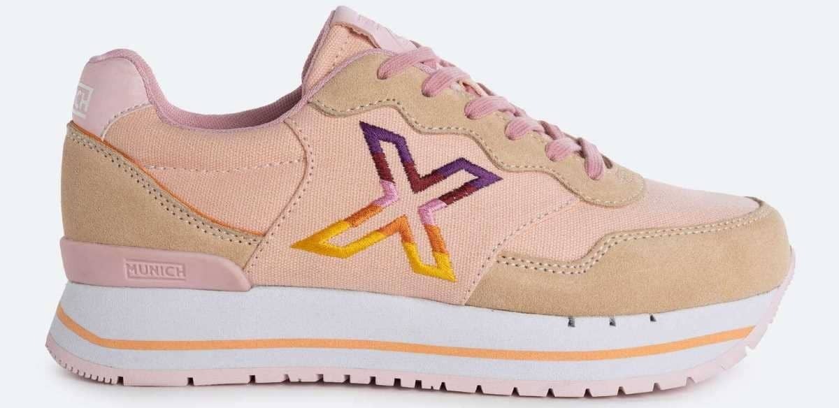 Zapatilla casual MUNICH DASH SKY mujer rosa de Decathlon