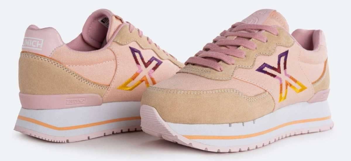Zapatilla casual MUNICH DASH SKY mujer rosa de Decathlon