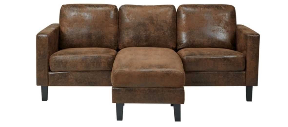 Sofá Esquinero 3 Plazas Simil Piel de Carrefour