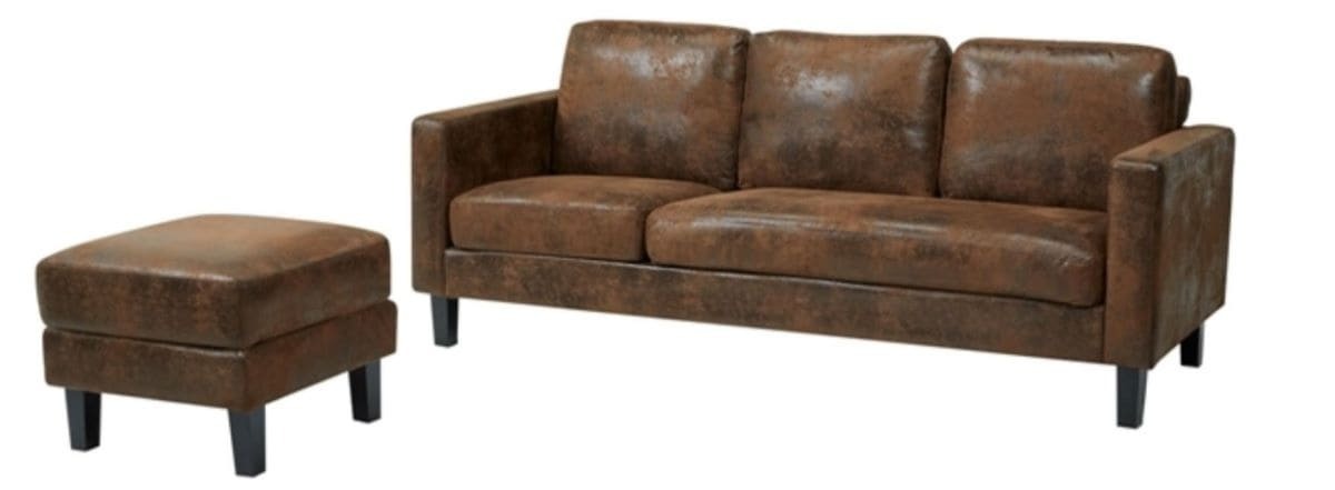 Sofá Esquinero 3 Plazas Simil Piel de Carrefour