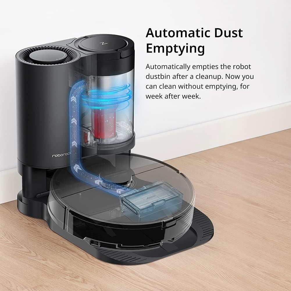 Robot aspirador Roborock S7 con autonomía de 180 minutos y Wifi en color negro de Carrefour