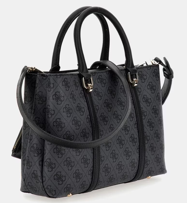 Bolso de mano Eco Craig en gris oscuro con print de logos de Guess en El Corte Inglés