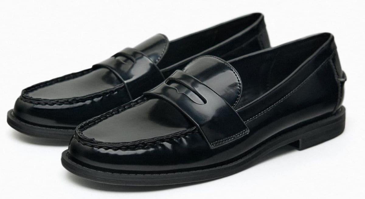 Mocasines efecto charol