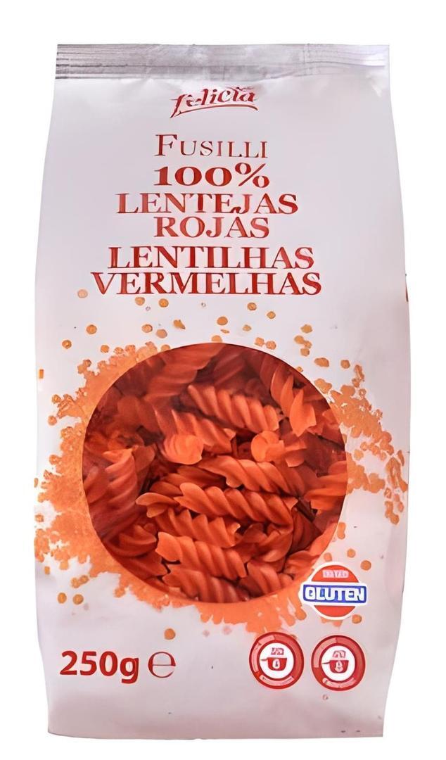 Fusilli 100 de lentejas rojas Felicia