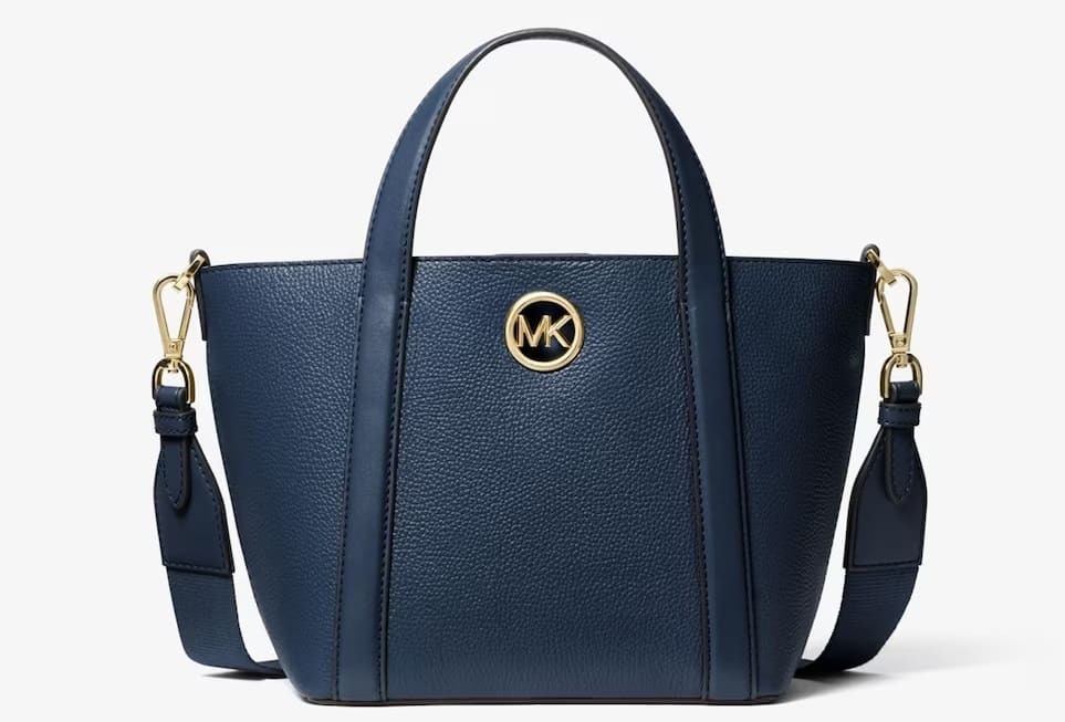 Bolso de hombro modelo Hadleigh de piel azul marino de Michael Kors
