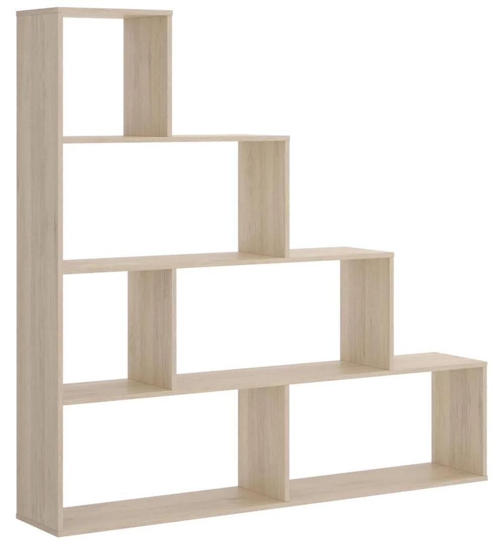 Mesa de estudio con estantería de melamina roble claro de Leroy Merlin