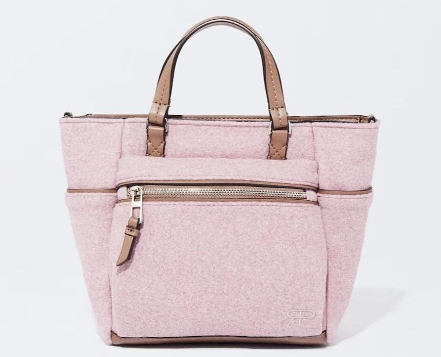 Bolso de mano estilo tote con cierre de cremallera en liso