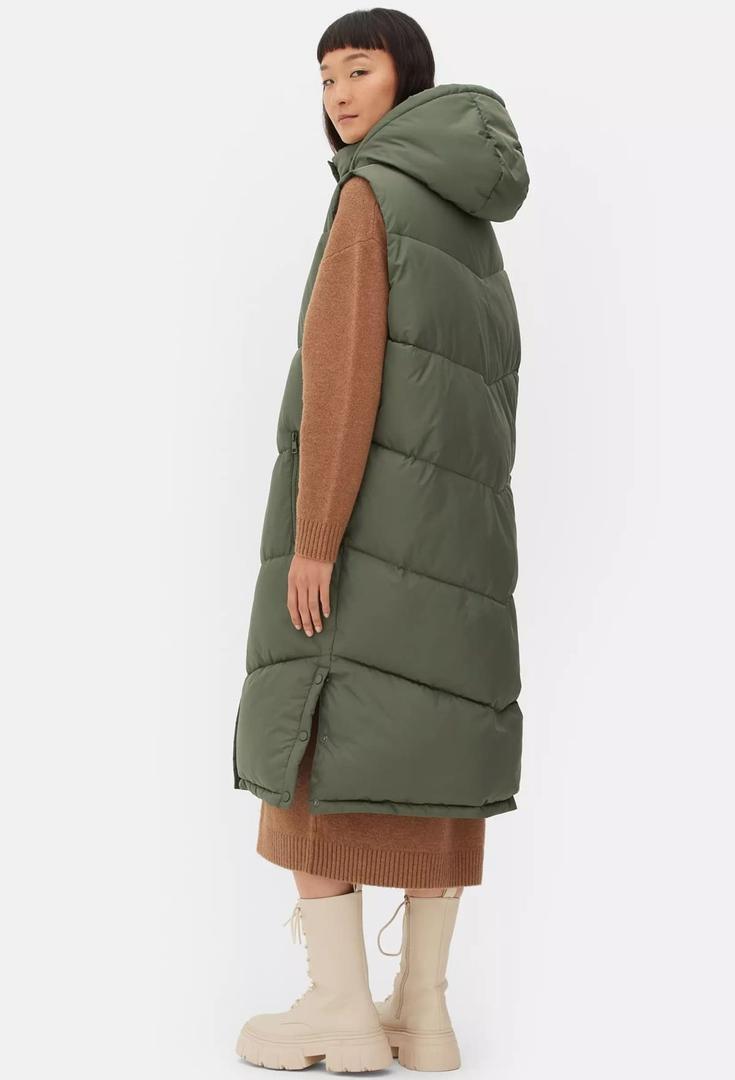 Chaleco acolchado extralargo con capucha de Primark