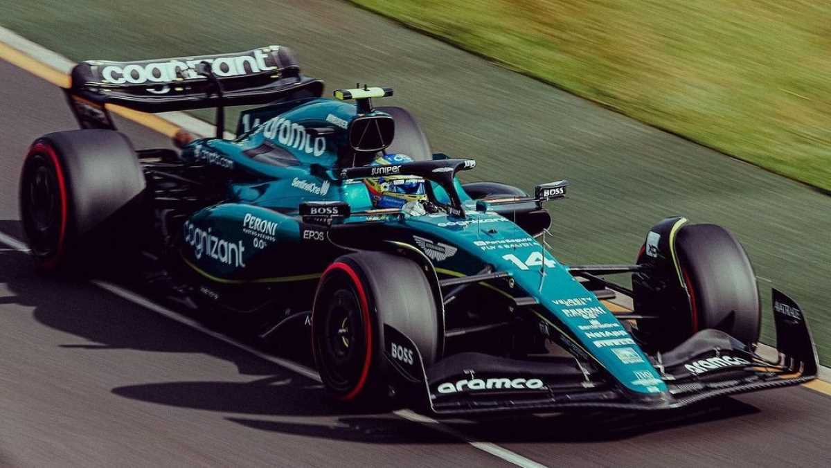 Fernando Alonso en el Aston Martin de 2023