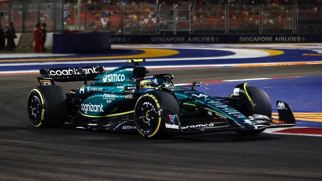 Fernando Alonso en el Aston Martin de 2023
