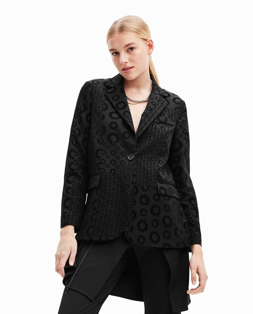 Blazer flocado geométrico de Desigual