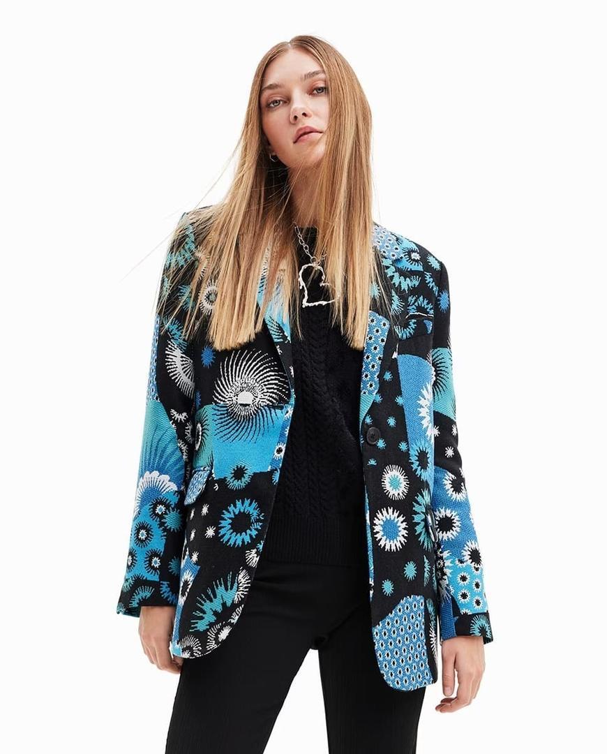 Blazer jacquard patch de Desigual