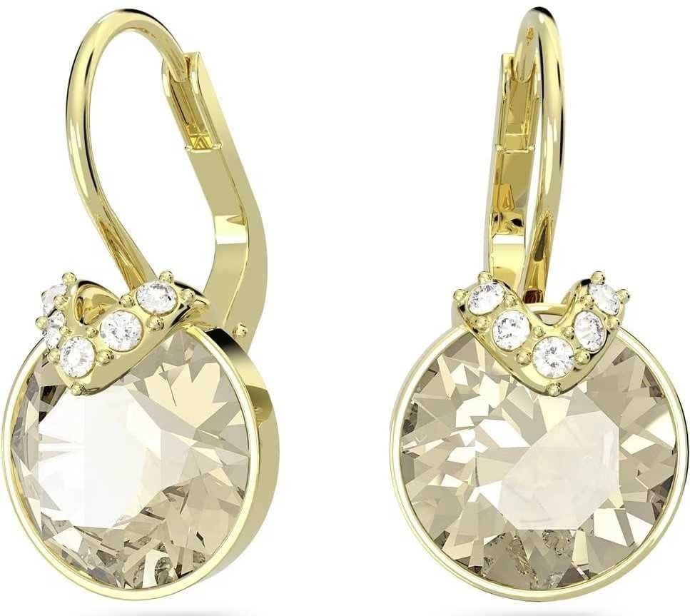 Swarovski Pendientes Bella bañado en oro con piedra dorada de El Corte Inglés