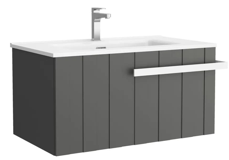 Mueble de baño con lavabo Atelier de color gris en Leroy Merlin