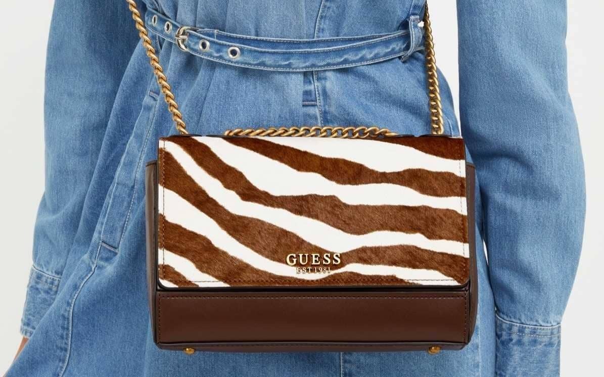 Mini bandolera iseline de cuero auténtico de Guess