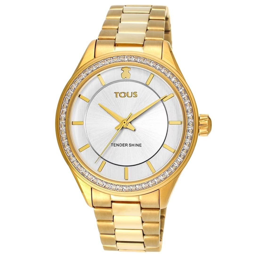 Reloj analógico T-shine de Acero IP dorado de Tous