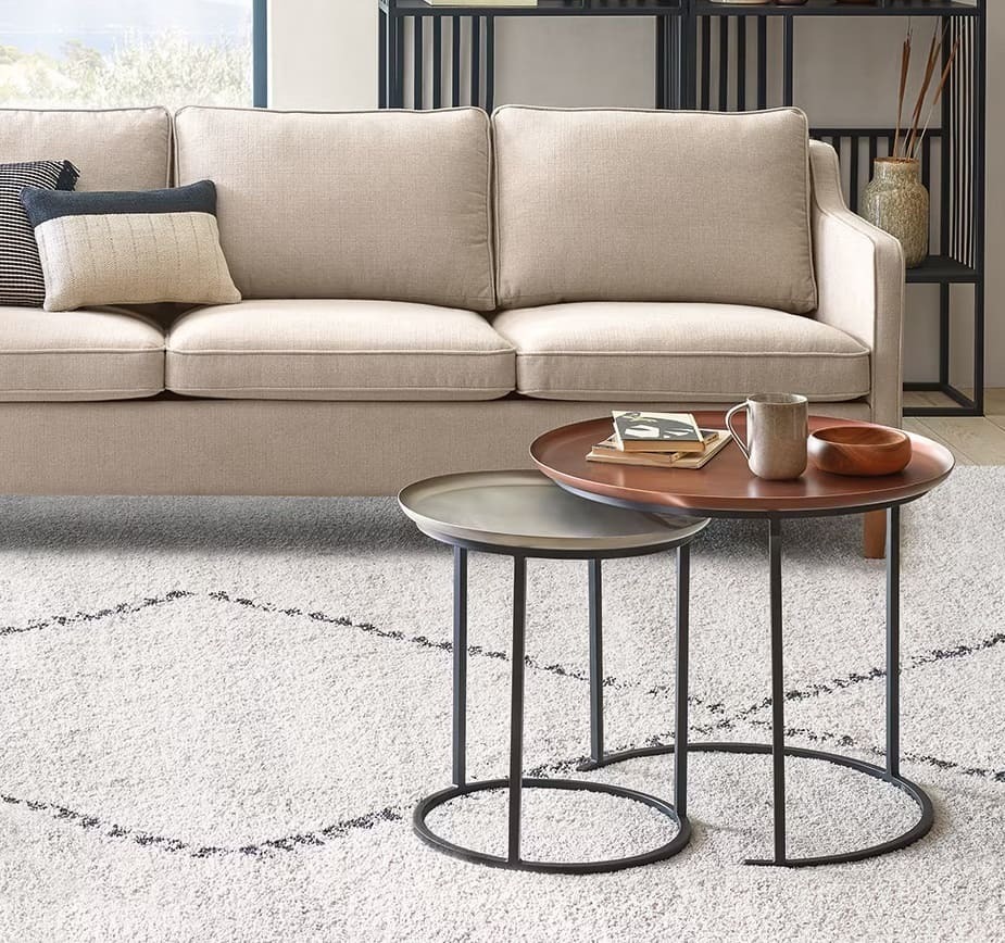 Set de 2 mesas auxiliares de metal Kerela de El Corte Inglés