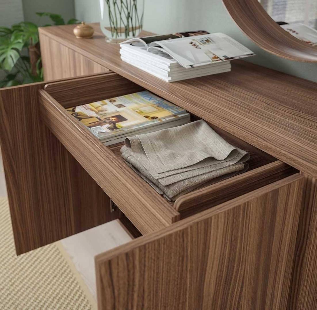 STOCKHOLM Aparador, chapa nogal de Ikea